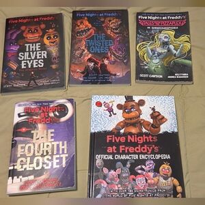 Five Nights at Freddy’s Book Lot 5 FNAF Silver Eyes Twisted Ones Fourth Closet